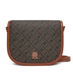 Torebka Tommy Hilfiger. Czarne listonoszki Tommy Hilfiger, bez wzorów, bez dodatków. Za 379.99 zł.