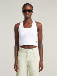 G-Star Top w kolorze białym rozmiar: M. Białe topy sportowe G-Star, m, bez wzorów, z bawełny. Za 121.80 zł.