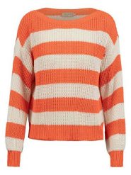 Herrlicher Sweter "Louise" w kolorze pomarańczowo-kremowym rozmiar: M. Brązowe swetry Herrlicher, m, bez wzorów, ze splotem, bez ramiączek. Za 137.95 zł.