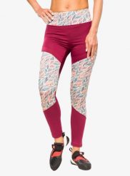 Legginsy wspinaczkowe damskie Ocun Rhea Leggings. Czerwone legginsy Ocun, bez wzorów, z elastanu, wakacyjne, długie. Za 126.49 zł.