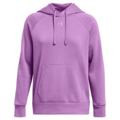 Damska Bluza Z Kapturem Rival Fleece Hoodie. Fioletowe bluzy z kapturem Under Armour, m, bez wzorów, z kapturem. Za 336.99 zł.