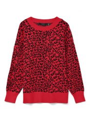 Vero Moda Sweter w kolorze czerwonym rozmiar: XS. Czerwone swetry Vero Moda, xs, bez wzorów, bez ramiączek. Za 65.38 zł.