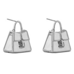 Kolczyki Marc Jacobs. Szare kolczyki Marc Jacobs, srebrne. Za 469.99 zł.