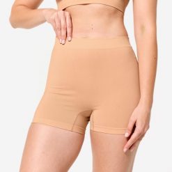 Second Life - Spodenki bokserki sportowe damskie - Stan Dobry. Brązowe bokserki damskie STAREVER, bez wzorów, z elastanu. Za 36.99 zł.