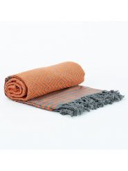Ottoman Chusta hammam "Fenomen" w kolorze pomarańczowym - 190 x 105 cm rozmiar: onesize. Pomarańczowe chusty Ottoman, bez wzorów, z bawełny. Za 69.99 zł.