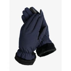 Rękawiczki damskie Jack Wolfskin Highloft Glove. Niebieskie rękawiczki Jack Wolfskin, bez wzorów, sportowe. Za 189.99 zł.