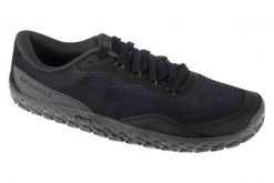 Buty do biegania damskie, Vapor Glove 7. Czarne buty do biegania Merrell, bez wzorów, z materiału, bez zapięcia, do biegania. Za 399.99 zł.