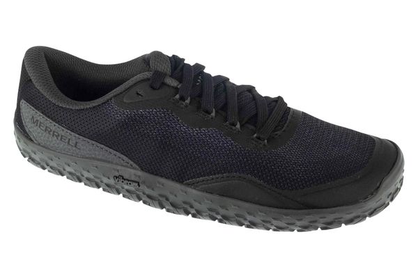 Buty do biegania damskie, Vapor Glove 7. Czarne buty do biegania Merrell, bez wzorów, z materiału, bez zapięcia, do biegania. Za 399.99 zł.
