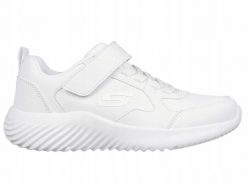 BUTY sportowe SKECHERS BOUNDER 405626L-WHT lekkie białe na rzepę 36,5. Białe buty treningowe Skechers, bez wzorów, z materiału, bez zapięcia, trekkingowe. Za 198.65 zł.