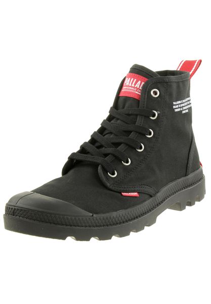 Buty sportowe Sneakersy unisex, Palladium Pampa Hi Dare. Czarne buty treningowe Palladium, bez wzorów, z materiału, bez zapięcia, trekkingowe. Za 379.99 zł.
