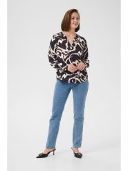 Kaffe Bluzka w kolorze czarno-białym rozmiar: 38. Czarne bluzki Kaffe, s, bez wzorów, z wiskozy, klasyczne, bez kołnierzyka, bez ramiączek. Za 78.99 zł.