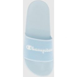 Klapki damskie Champion DTN21 Slide. Niebieskie klapki Champion, bez wzorów, sportowe, bez obcasa, bez zapięcia. Za 75.00 zł.