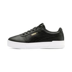 Buty sportowe Puma CARINA LUX. Czarne buty sportowe lifestyle Puma, bez wzorów, bez zapięcia, trekkingowe. Za 180.99 zł.