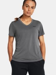 Under Armour Koszulka sportowa "Tech" w kolorze antracytowym rozmiar: M. Czarne t-shirty sportowe Under Armour, m, bez wzorów, z materiału, bez ramiączek, outdoorowe. Za 88.02 zł.