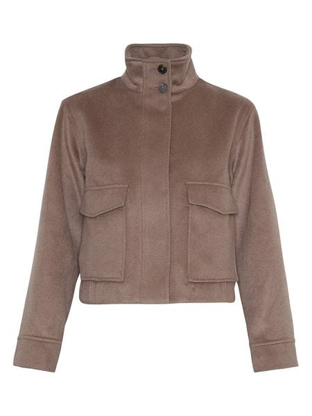 MOSS COPENHAGEN Kurtka przejściowa w kolorze jasnobrązowym rozmiar: L/XL. Brązowe kurtki Moss Copenhagen, l, bez wzorów, bez kaptura. Za 253.54 zł.