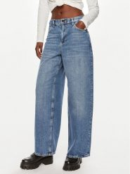 Liu Jo Jeansy UF4204 D4854 Niebieski Wide Fit. Niebieskie jeansy Liu Jo, bez wzorów, z bawełny. Za 499.99 zł.