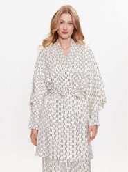 KARL LAGERFELD Szlafrok 225W2134 Biały Regular Fit. Białe szlafroki damskie KARL LAGERFELD, s, bez wzorów, z wiskozy, bez ramiączek. Za 779.99 zł.