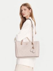 Guess Torebka Tisha HWPD77 64230 Beżowy. Brązowe torebki klasyczne Guess, z aplikacjami, ze skóry, bez dodatków. Za 419.99 zł.