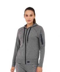 Bluza damska wełniana z kapturem Brubeck OUTDOOR MERINO. Szare bluzy Brubeck, s, bez wzorów, z materiału, eleganckie, bez ramiączek, z kapturem. Za 339.15 zł.