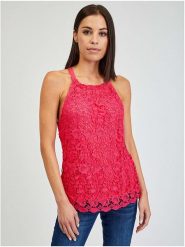 Orsay Top w kolorze różowym rozmiar: S. Różowe topy Orsay, s, bez wzorów, z koronki, bez kołnierzyka, bez ramiączek. Za 70.95 zł.