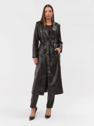 Guess Trencz W3BL64 WF8P0 Czarny Regular Fit. Czarne płaszcze Guess, xs, z aplikacjami, z syntetyku, bez kaptura. Za 1,139.00 zł.