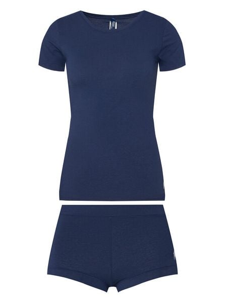 Polo Ralph Lauren Piżama 4P0719 Granatowy Regular Fit. Niebieskie piżamy Polo Ralph Lauren, xs, bez wzorów, z bawełny, bez kołnierzyka, bez ramiączek. Za 509.99 zł.