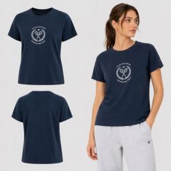 KOSZULKA DAMSKA 4F T-SHIRT BAWEŁNIANY DO TENISA F2723 SS26. Czarne t-shirty sportowe 4f, m, bez wzorów, z bawełny, bez ramiączek, na fitness i siłownię. Za 181.97 zł.