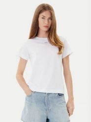 PINKO T-Shirt Basico 100373 A2RE Biały Regular Fit. Białe t-shirty Pinko, xl, bez wzorów, z bawełny, bez kołnierzyka, bez ramiączek. Za 269.99 zł.