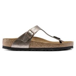 Birkenstock Gizeh BF Graceful Taupe Japonki damskie. Brązowe japonki Birkenstock, bez wzorów, z jeansu, eleganckie. Za 369.99 zł.