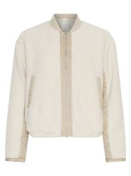 MOSS COPENHAGEN Kurtka pluszowa w kolorze kremowym rozmiar: S/M. Brązowe kurtki Moss Copenhagen, m, bez wzorów, bez kaptura. Za 263.95 zł.