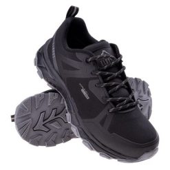 Buty Elbrus Wesko Wp W 92800401560 czarne. Czarne buty trekkingowe z gumy, bez zapięcia. Za 396.74 zł.