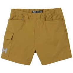 Krótki cargo sąd dziecięcy Helly Hansen QD. Brązowe szorty Helly Hansen, bez wzorów. Za 233.50 zł.