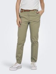 JDY Spodnie chino "Chicago" w kolorze khaki rozmiar: XS/L32. Brązowe chinosy JDY, l, bez wzorów, z tkaniny. Za 52.92 zł.