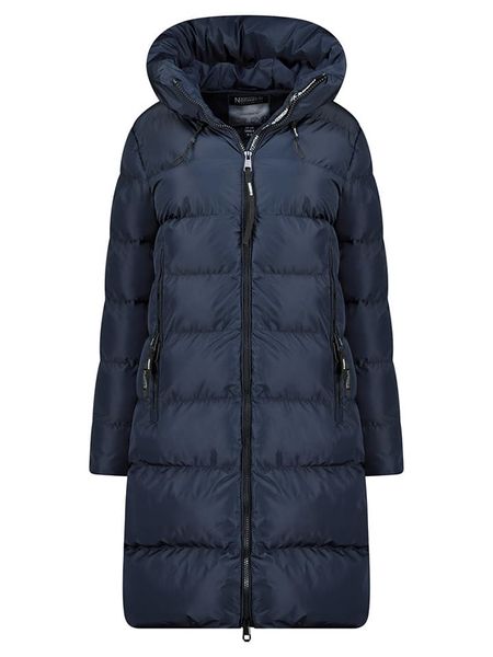 Geographical Norway Płaszcz zimowy "April" w kolorze granatowym rozmiar: 3XL. Niebieskie płaszcze Geographical Norway, na zimę, xl, bez wzorów, z puchu, bez kaptura. Za 279.78 zł.