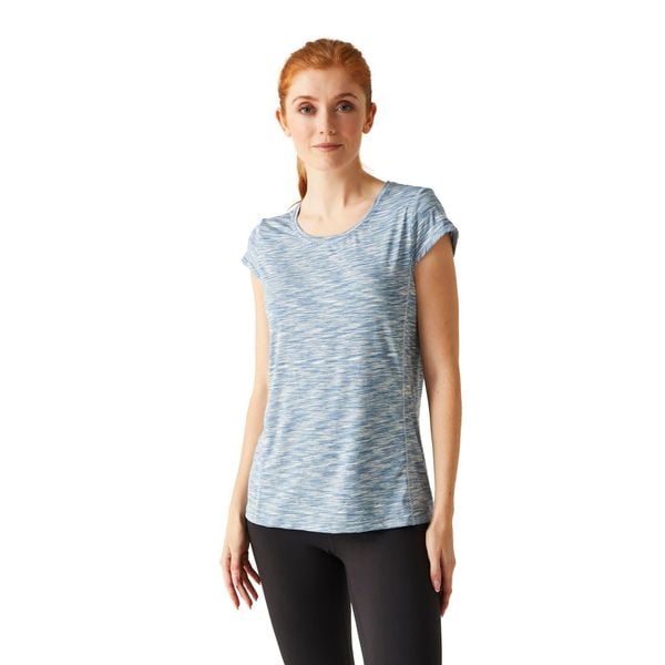 Koszulka damska Regatta Hyperdimension II. Niebieskie t-shirty sportowe Regatta, m, bez wzorów, z elastanu, bez ramiączek, do biegania. Za 118.50 zł.