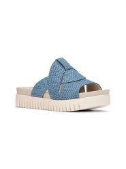 Ilse Jacobsen Klapki w kolorze niebieskim rozmiar: 39. Niebieskie klapki Ilse Jacobsen, bez wzorów, klasyczne, z otwartym noskiem, bez obcasa, na platformie, bez zapięcia. Za 56.53 zł.