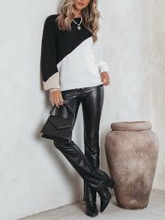 LA Angels Sweter w kolorze czarno-kremowym rozmiar: L. Brązowe swetry LA Angels, l, bez wzorów, bez ramiączek. Za 151.90 zł.