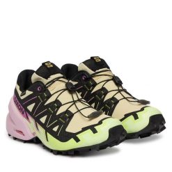 Buty do biegania Salomon. Żółte buty do biegania Salomon, bez wzorów, z gore-texu, bez zapięcia, do biegania, salomon speedcross, gore-tex. Za 719.99 zł.