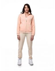 Bluza z bawełna z zamek błyskawiczny na co dzień. Czerwone bluzy LEONE 1947 APPAREL, bez wzorów, z bawełny, bez ramiączek, bez kaptura. Za 252.56 zł.