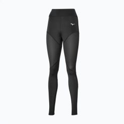 Legginsy do biegania damskie Mizuno BT. Czarne legginsy Mizuno, bez wzorów, z materiału, długie. Za 139.99 zł.