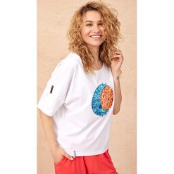T-Shirt Damski Unity BS Ekri. Pomarańczowe t-shirty blue shadow, s, z aplikacjami, z bawełny, sportowe, bez kołnierzyka, bez ramiączek. Za 159.90 zł.