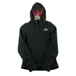 Second life - Bluza z kapturem damska z kołnierzem na zatrzaski - Jak nowy. Czarne bluzy z kapturem The North Face, xs, bez wzorów, z kapturem, na fitness i siłownię. Za 164.76 zł.