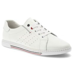 Białe Półbuty S.Barski Modne Obuwie Damskie. Białe buty treningowe S.BARSKI, na wiosnę, bez wzorów, z materiału, bez zapięcia. Za 152.99 zł.