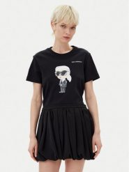 KARL LAGERFELD T-Shirt A1W17130 Czarny Regular Fit. Czarne t-shirty KARL LAGERFELD, xxl, bez wzorów, z bawełny, bez kołnierzyka, bez ramiączek. Za 259.99 zł.