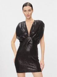 Rinascimento Sukienka koktajlowa CFC0116365003 Czarny Regular Fit. Czarne sukienki Rinascimento, xs, bez wzorów, z syntetyku, wizytowe, bez kołnierzyka, bez ramiączek. Za 319.99 zł.