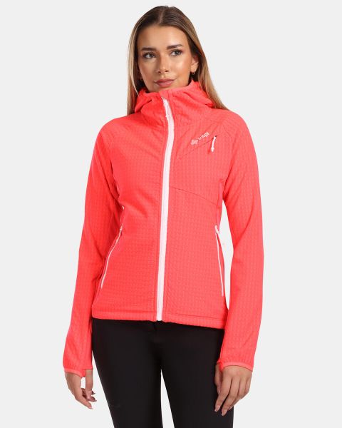 Damska bluza polarowa z kapturem Kilpi FRENSIS-W. Czerwone bluzy z kapturem Kilpi, bez wzorów, z materiału, z kapturem, trekkingowe. Za 318.77 zł.