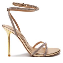 Sandały Aldo. Żółte sandały Aldo, bez wzorów, bez obcasa, na szpilce, bez zapięcia. Za 419.99 zł.