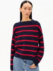 ARMEDANGELS sweter z dzianiny - Merinaa Kobiety Bawełna niebieski, XS. Niebieskie swetry ARMEDANGELS, xs, bez wzorów, z bawełny, bez ramiączek. Za 229.95 zł.