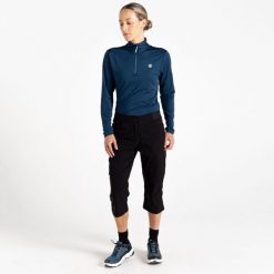 Damskie spodnie Melodic 3/4. Czarne szorty Dare 2b, bez wzorów, z elastanu, sportowe. Za 99.99 zł.