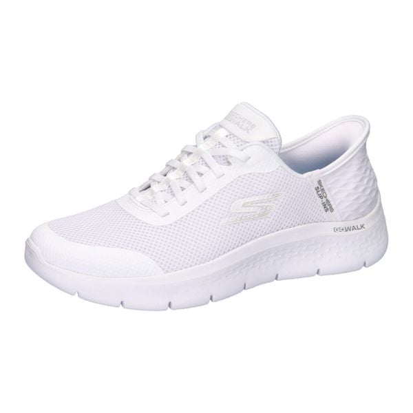 Tenisówki Skechers Model Slip-ins Go Walk Flex Kolor Biały. Białe trampki Skechers, bez wzorów, z materiału, bez zapięcia. Za 447.00 zł.